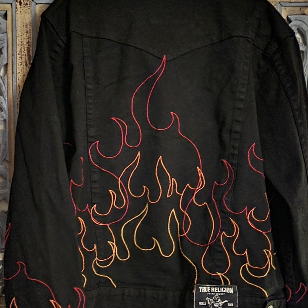True Religion Black Denim Jacket - Picture 5 of 8